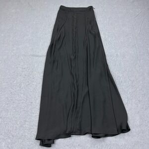 Show Me Your Mumu Maxi Tube Dress Women's Small Black Strapless Satin Luxe Flowy